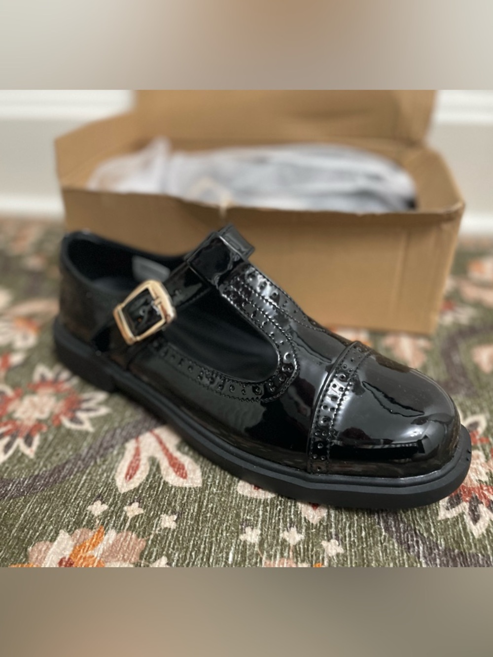 NWT Mary Jane Shoes Womens Flat Shoes Round Toe Memory Foam Casual Dress Shoes - Picture 8 of 10